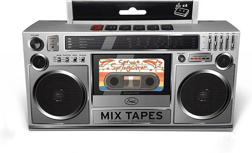 Mix Tapes Sponges Set of 4