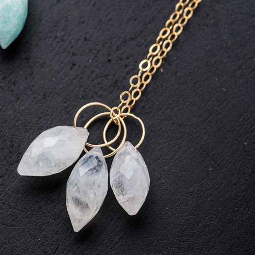 Moonstone Dewdrop Necklace