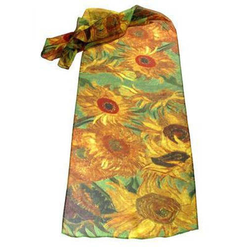 Van Gogh Sunflowers in a Vase Art Scarf