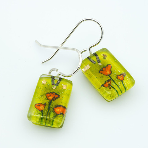 Golden Poppies Drop Earrings