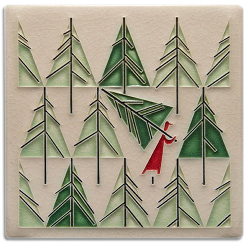 Perfect Tree 6x6 Handcrafted Ceramic Art Tile