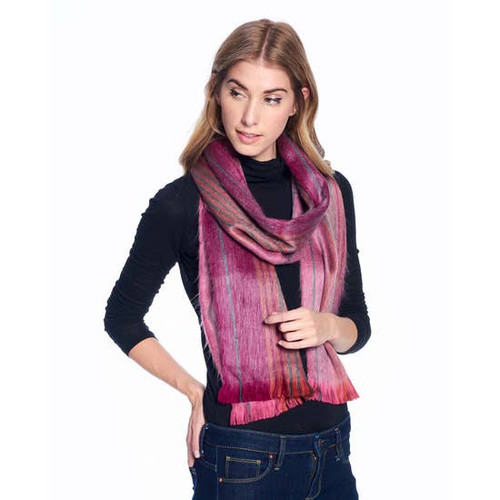 Cosmic Berry Striped Alpaca Scarf Cosmic Berry Striped Alpaca Scarf