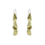 ES258 Hammered Brass 3 Teardrop Dangle Earrings