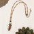 Wildflower 17-19 Crystal with Czech Glass, Amethyst Briolette, and Shell Cluster Necklace