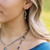 Starry Night Crystal Herringbone Earrings