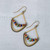 Love One Another Wood, Turquoise, Lapis Statement Earrings