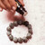 Lava & Gemstone Diffuser Bracelet - Black  Labradorite