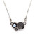 Triple Oxidized Sterling Cup Cluster w/ Silver Grey Pearl Necklace