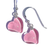 Pink Mini Heart Glass Earrings