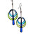 420 Blue Green Stainless Steel and Resin Earring 420 Blue Green Stainless Steel and Resin Earring