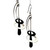 501 Black & White Stainless Steel and Resin Earring