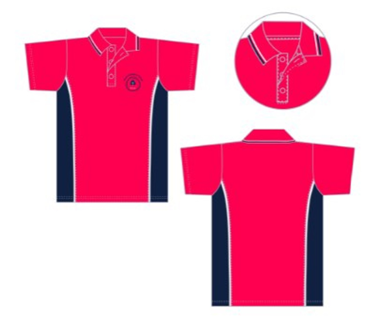 Shirt Red&Navy Polo Primary - Nowra Christian School