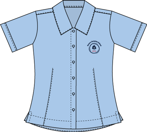 Blue Secondary Girls Shirt, Year 7-10 (Code: 4339PPB146EV)