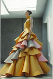 Sleeveless High-Neck Gown