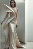 Asymmetric Dramatic Side Gown