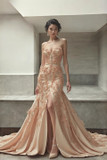 Strapless Petal Detail Gown