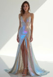 Sleeveless Iridescent Gown