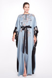 Keyhole Neckline Floral Printed Caftan