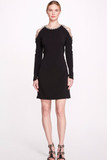 Jewel Neck Cold Shoulder Dress