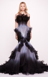 Strapless-Ruffled Gown