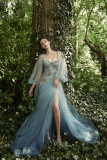 Long Sleeve Grecian Gown