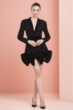 Crepe Mini-Suit Dress