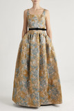 Ruby Brocade Gown