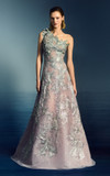 Metallic Corded Lace Gown