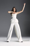 Strapless Tuxedo Jumpsuit