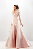 Satin V Neckline-Gown