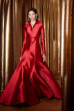 Collared Long Sleeve Gown