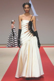 Cutout Pleated Bodice Gown