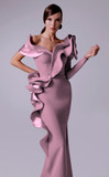 Structured Ruffle Gown