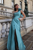 One Shoulder Illusion Gown