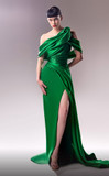 Draped Shoulder Gown