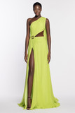 Chiffon One Shoulder Slit Gown