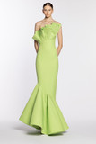 Strapless Ruffled Mermaid Gown