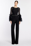 Crepe Sequin Embroidered Jumpsuit