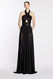 Wrapped Halter Neck Gown