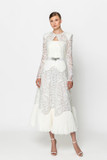Pleated Chiffon Midi Dress