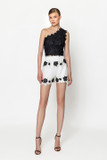 Guipure Crop Top with Crepe Shorts