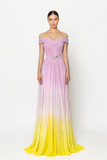 Off Shoulder Crepe Georgette Gown