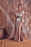 Camila Off Shoulder Gown with Train