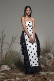 Borso Strapless Ruffled Gown