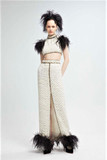 Feathered Top and Skirt