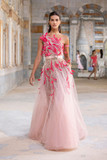 Beaded Tulle One Shoulder Gown