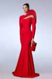 Crepe Gown with Beading