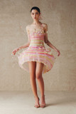 High-Low Flower Embellished Dress