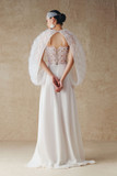 Mesh Maxi Gown with Cloak