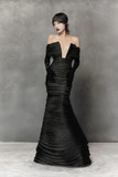 Flared Gown with Cutout Bodice